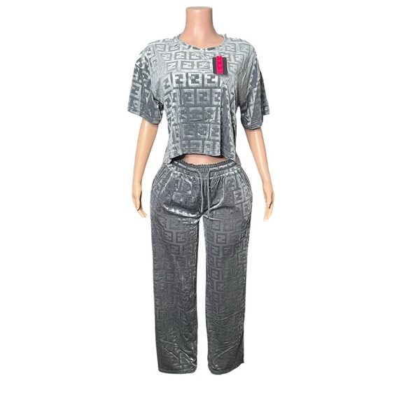 Pants - Gray Monogram Lounge Set